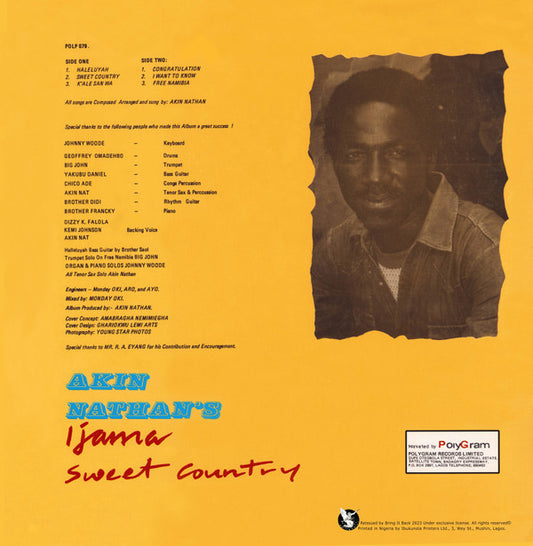 Akin Nathan's Ijama : Sweet Country (LP, Album, RE)