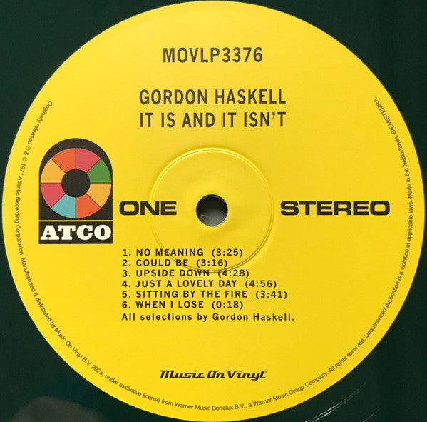 Gordon Haskell : It Is And It Isn't (LP, Album, Ltd, Num, RE, Gre)