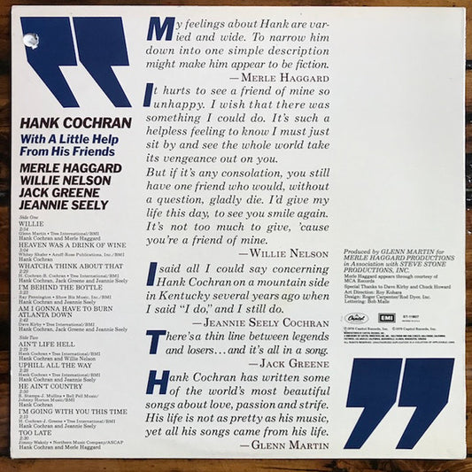 Hank Cochran : With A Little Help From His Friends (LP, Album)