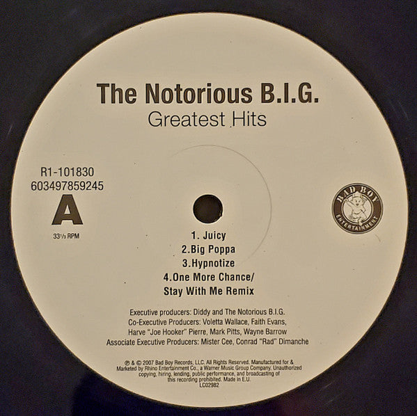 Notorious B.I.G. : Greatest Hits (2xLP, Comp, RE, RP)