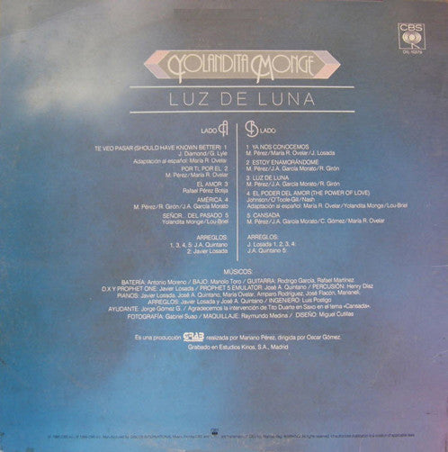 Yolandita Monge : Luz De Luna (LP, Album)