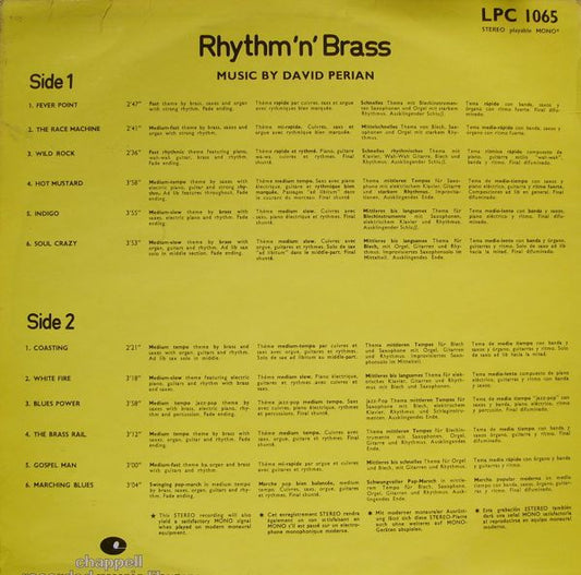 The Mark Duval Big Band : Rhythm 'N' Brass (LP)