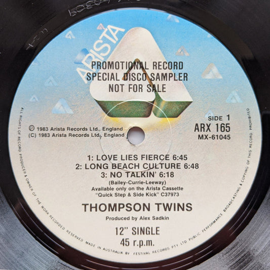 Thompson Twins : Quick Step & Side Kick (Album Sampler) (12", Promo, Smplr)