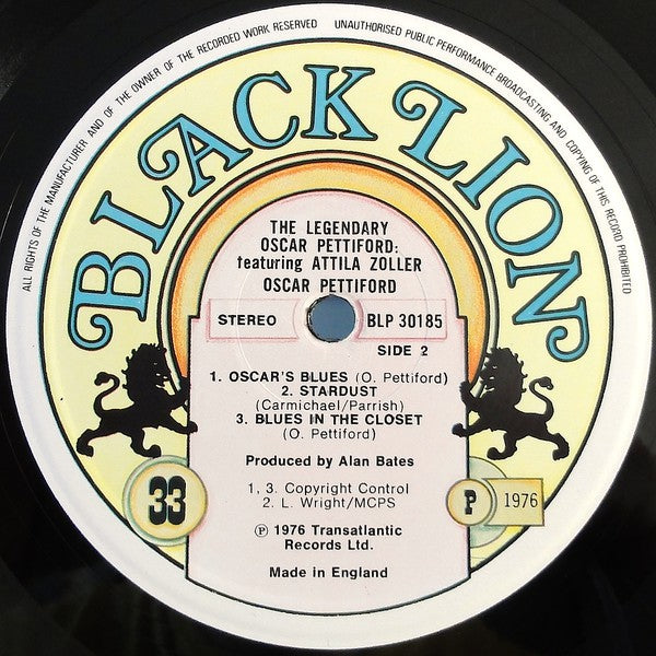 Oscar Pettiford Featuring Attila Zoller : The Legendary Oscar Pettiford (LP, Album)