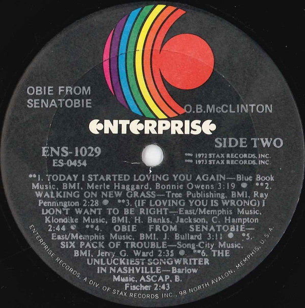 Obie McClinton : Obie From Senatobie (LP, Album, Son)
