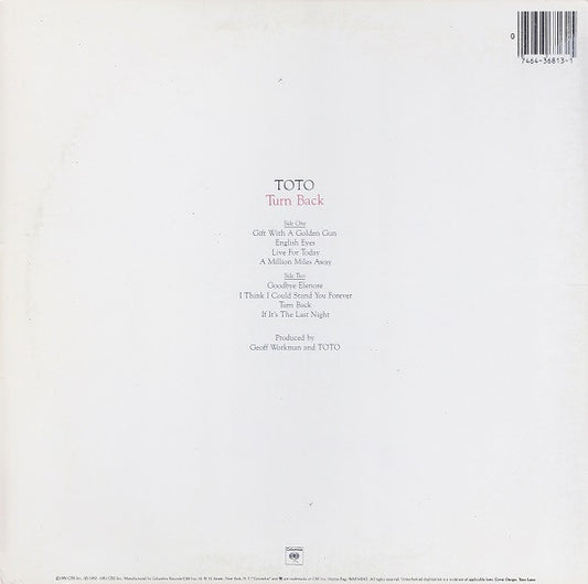 Toto : Turn Back (LP, Album, CTH)