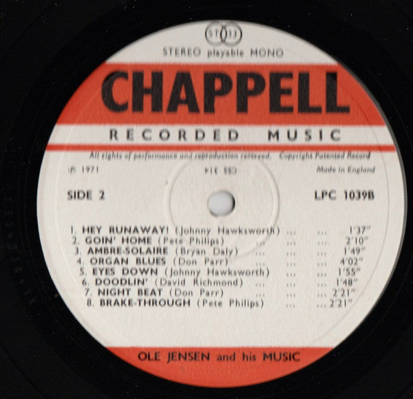 Ole Jensen And His Music : Chappell Recorded Music (LP, Album)