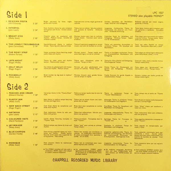 Ole Jensen And His Music : Chappell Recorded Music (LP)