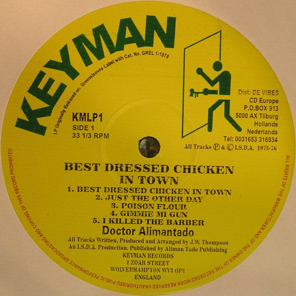 Dr. Alimantado : Best Dressed Chicken In Town (LP, Album, RE)