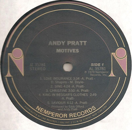 Andy Pratt : Motives (LP, Album)