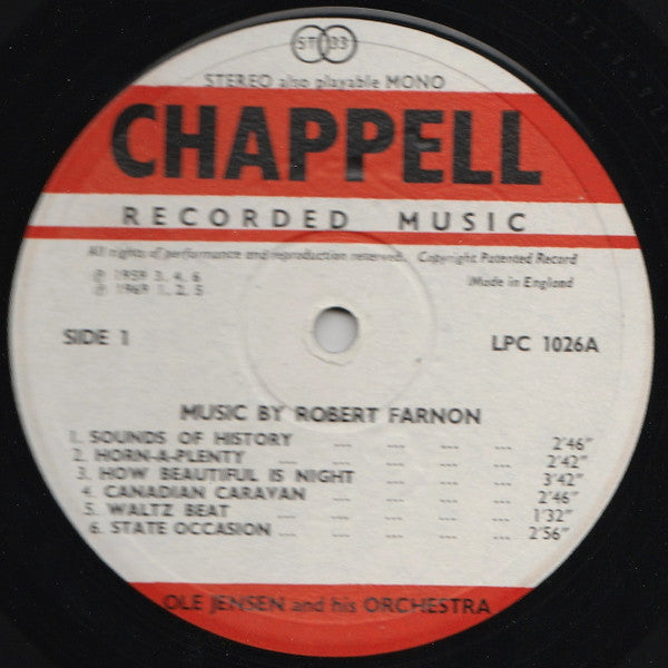 Ole Jensen And His Orchestra : Chappell Recorded Music (LP, Album)