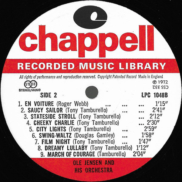 Ole Jensen And His Orchestra : Chappell Recorded Music (LP)