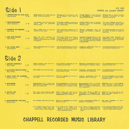 Ole Jensen And His Orchestra : Chappell Recorded Music (LP)