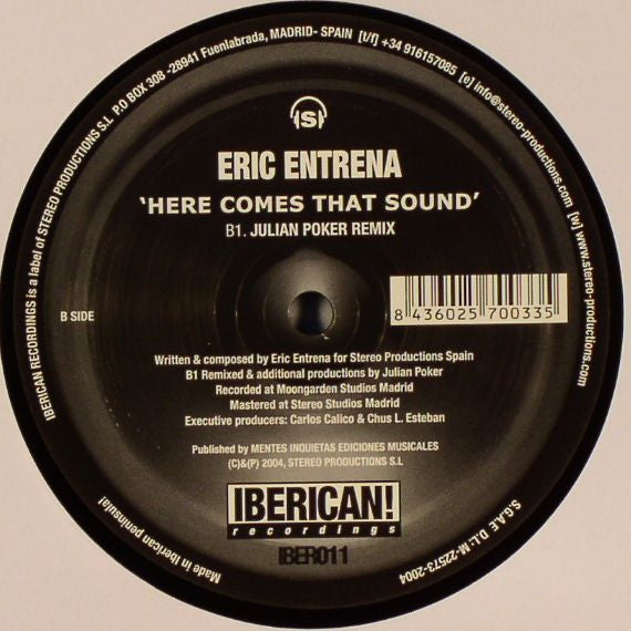 Eric Entrena : Here Comes That Sound (12")