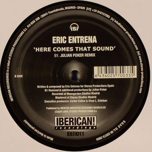 Eric Entrena : Here Comes That Sound (12")