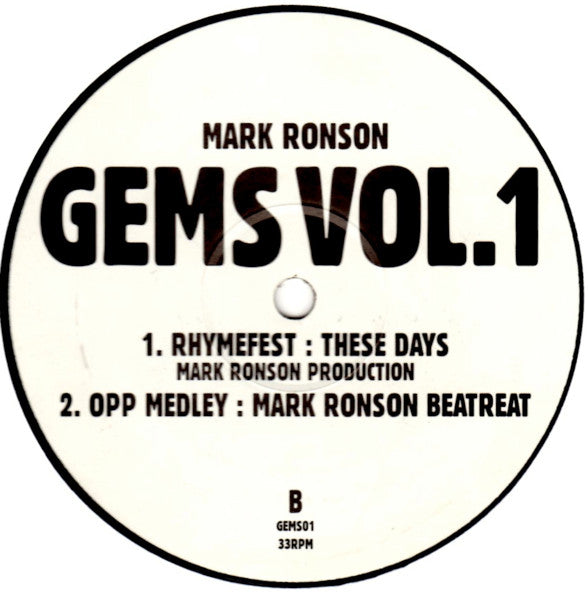 Mark Ronson : Gems Vol. 1 (12", Unofficial)
