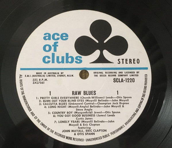 Various : Raw Blues (LP, Comp)