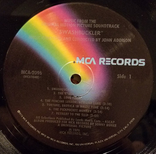 John Addison : Swashbuckler (Music From The Motion Picture Soundtrack) (LP, Album)