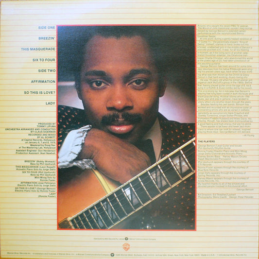 George Benson : Breezin' (LP, Album, Bur)