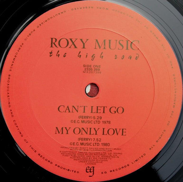 Roxy Music : The High Road (LP, MiniAlbum)