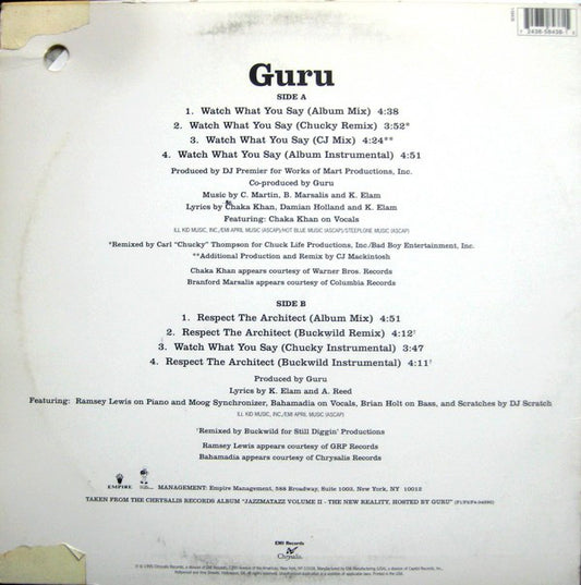Guru : Watch What You Say (12")