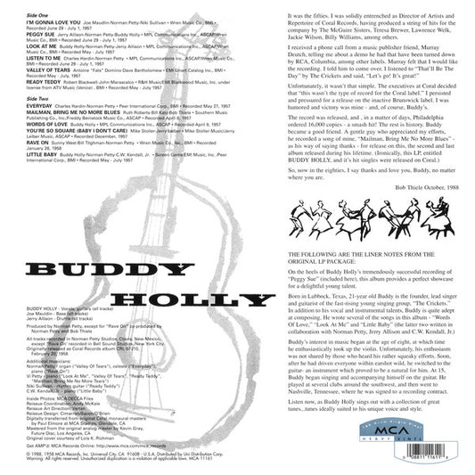 Buddy Holly : Buddy Holly (LP, Album, Mono, RE, RM, Gat)