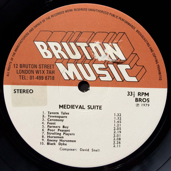 David Snell (2) / Sean O'Leary : Medieval Suite / Rustic Folktunes (LP)