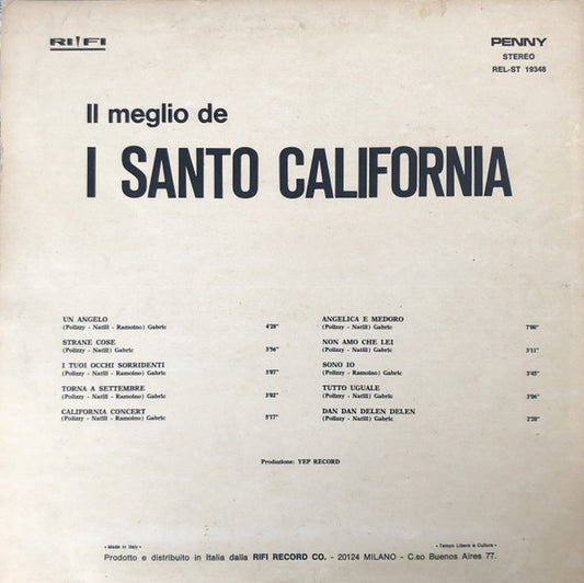 I Santo California : Il Meglio De I Santo California (LP)