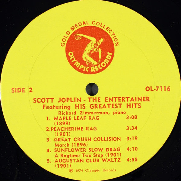 Richard Zimmerman : Scott Joplin. The Entertainer Featuring His Greatest Hits (LP)