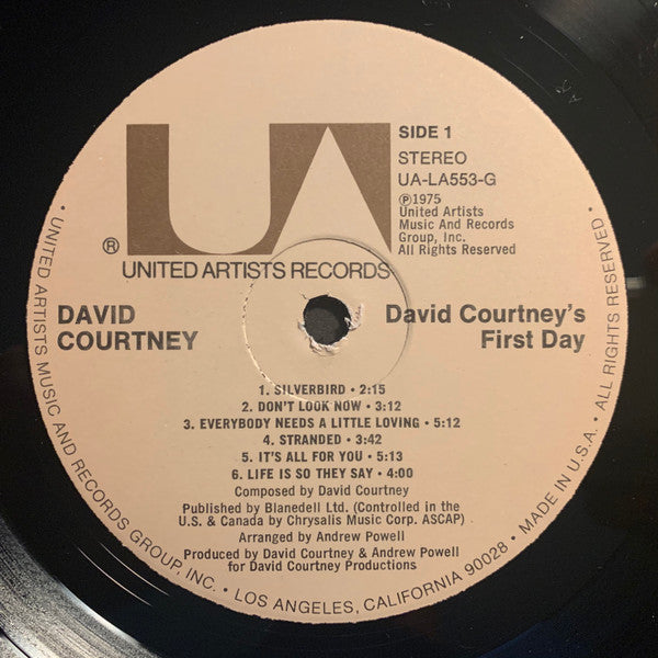 David Courtney : David Courtney's First Day (LP, Album)
