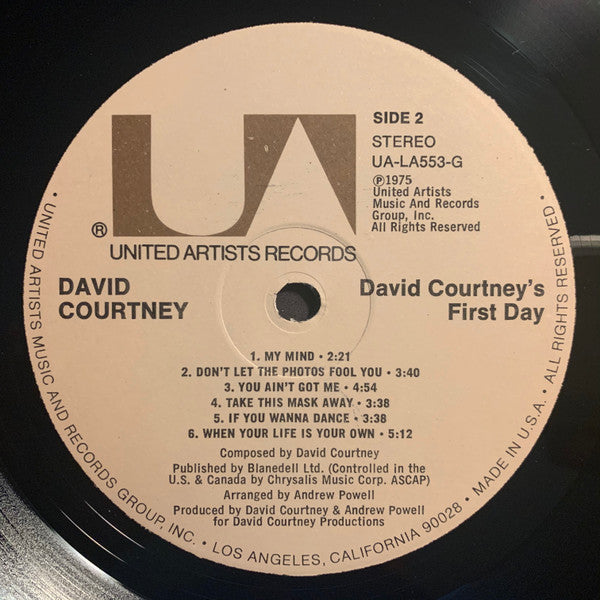 David Courtney : David Courtney's First Day (LP, Album)