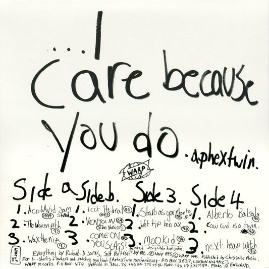 Aphex Twin : ...I Care Because You Do (2xLP, Album, Bioplastic, RE, RP)