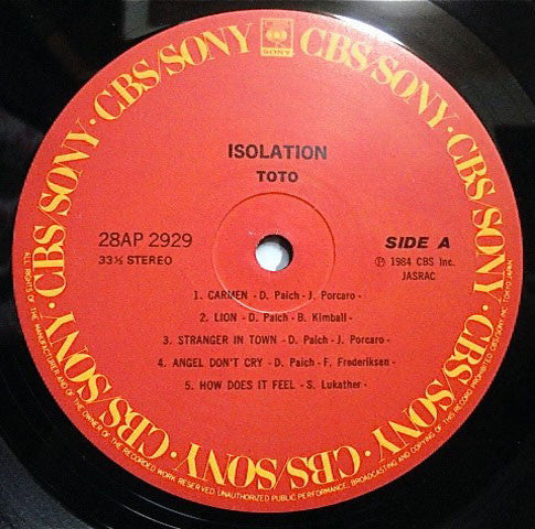 Toto : Isolation (LP, Album)