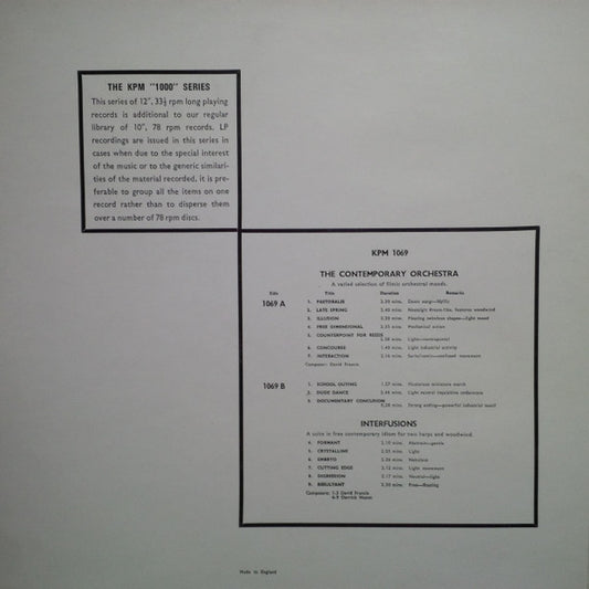 David Francis / Derrick Mason : The Contemporary Orchestra / Interfusions (LP)