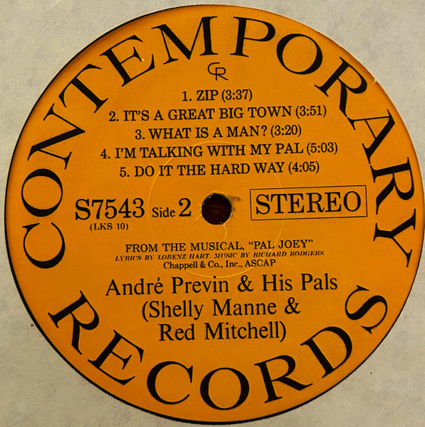 André Previn & His Pals : Modern Jazz Performances Of Songs From Pal Joey (LP, Album, RE)