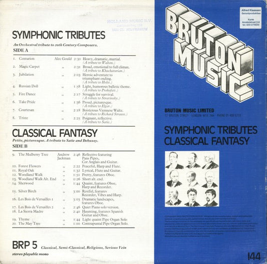 Alec Gould / Andrew Pryce Jackman : Symphonic Tributes/ Classical Fantasy (LP)