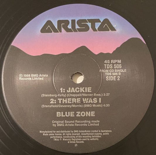 Blue Zone (4) : Jackie (12", Single)