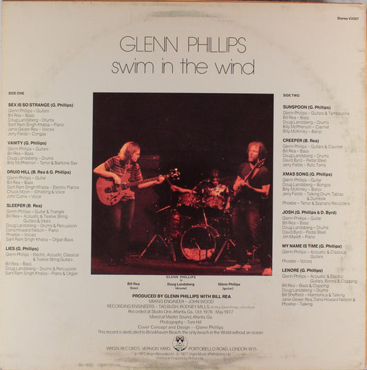 Glenn Phillips : Swim In The Wind (LP, Album)