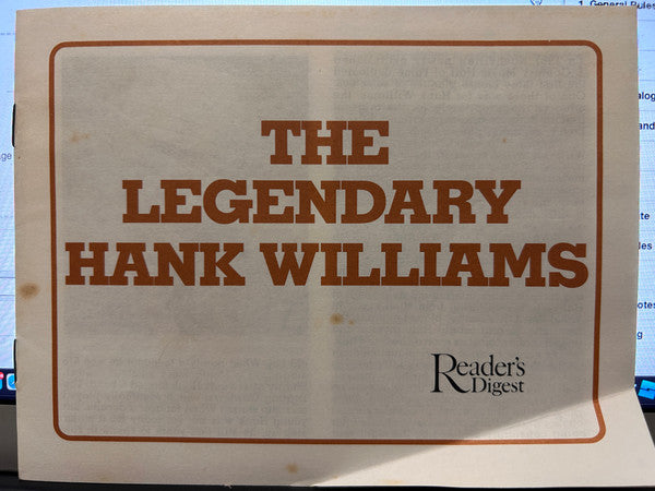 Hank Williams : The Legendary Hank Williams (6xLP + Box, Comp)