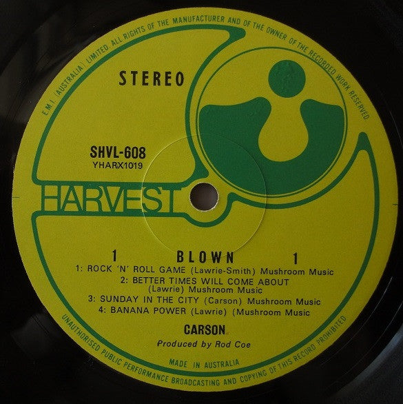 Carson (3) : Blown (LP, Album)