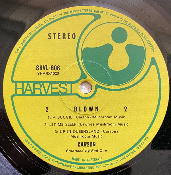 Carson (3) : Blown (LP, Album)