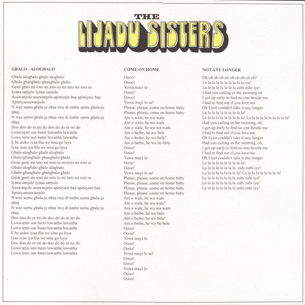 Lijadu Sisters : Horizon Unlimited (LP, Album, RE, Gre)