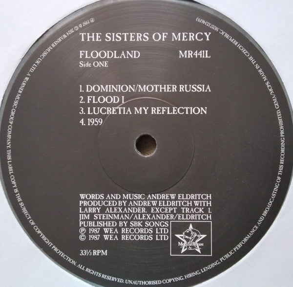 The Sisters Of Mercy : Floodland (LP, Album, Ltd, RE, RP, Gre)