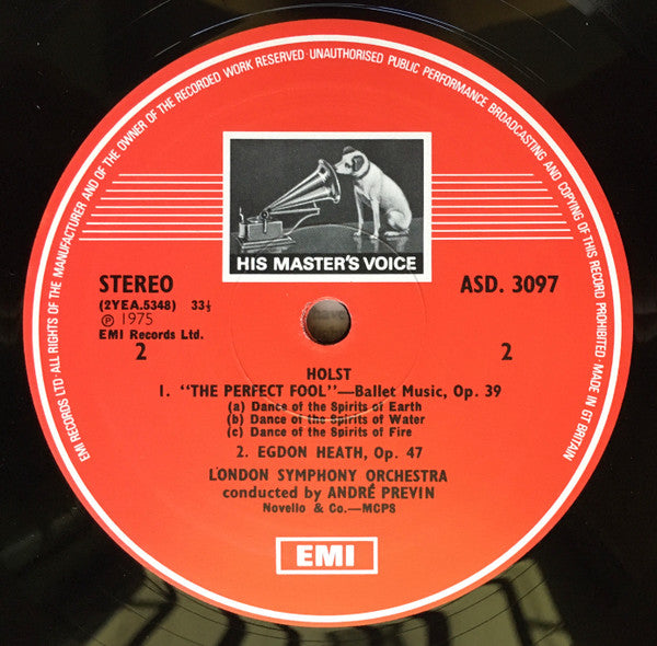 Gustav Holst - The English Opera Group, English Chamber Orchestra, Steuart Bedford, London Symphony Orchestra, André Previn : The Wandering Scholar (LP)