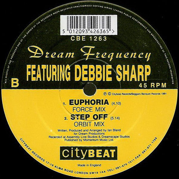 Dream Frequency Featuring Debbie Sharp : Feel So Real (12")