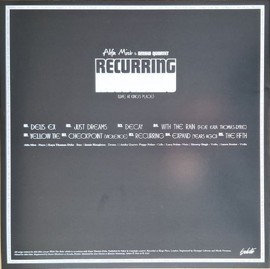 Alfa Mist & Amika Quartet : Recurring (Live At King's Place) (LP, Ltd, Cle)