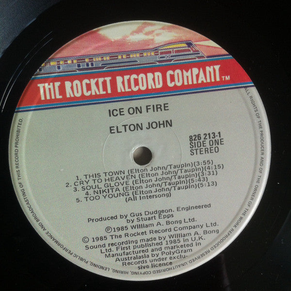 Elton John : Ice On Fire (LP, Album)