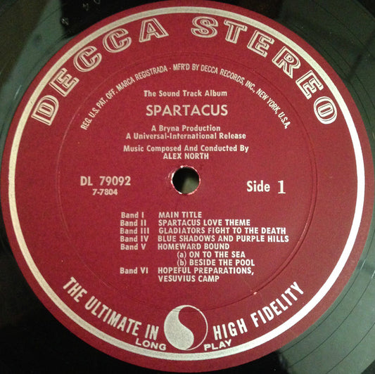 Alex North : Spartacus (The Sound Track Album) (LP, Album, Gat)