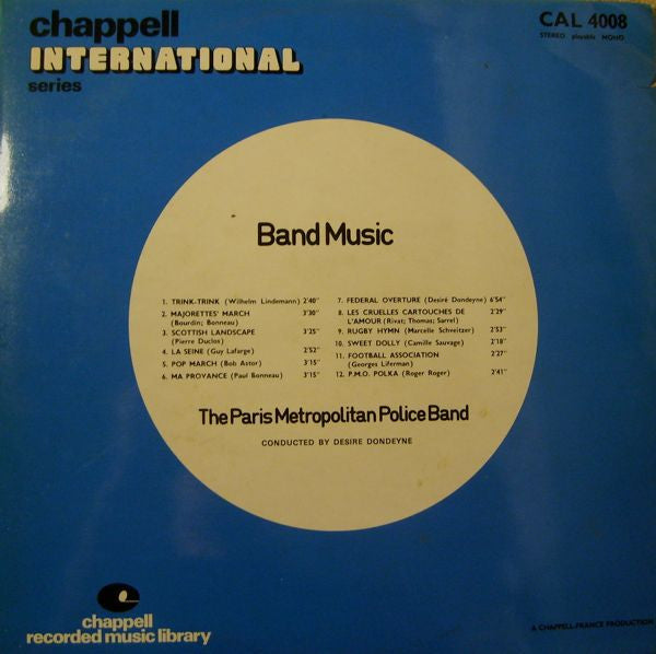 The Paris Metropolitan Police Band : Band Music (LP)