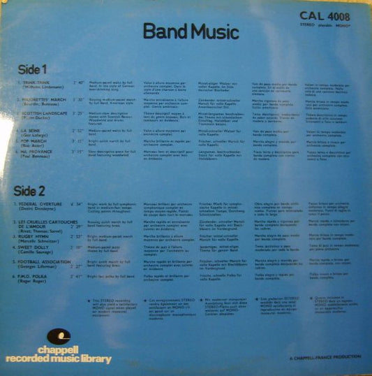 The Paris Metropolitan Police Band : Band Music (LP)